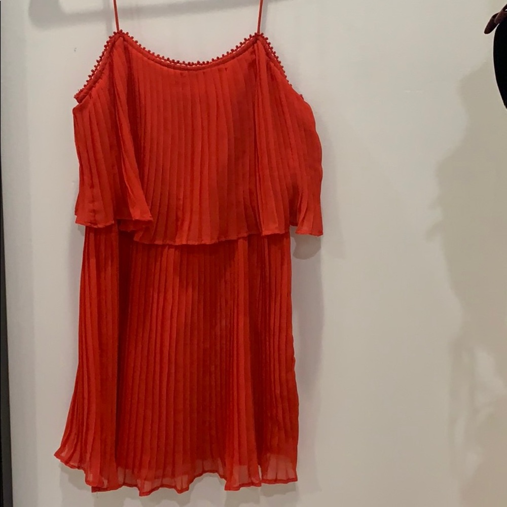 Pleated chiffon dress